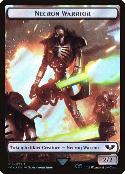 Necron Warrior T40K-14STAR Warhammer 40,000 Tokens Magic card
