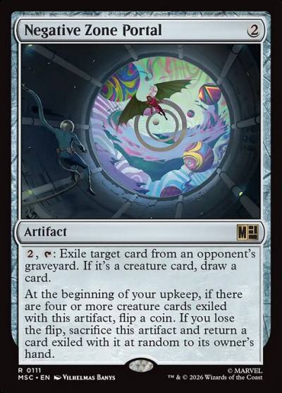 Negative Zone Portal MSC-111 Marvel Super Heroes Commander Magic card