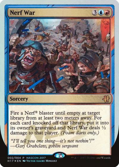 Nerf War H17-2 HasCon 2017 Magic card