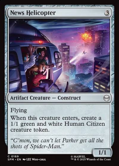 News Helicopter SPM-169 Marvel's Spider-Man Magic card