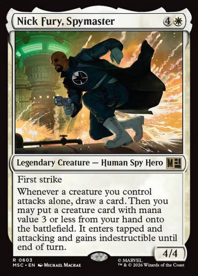 Nick Fury, Spymaster MSC-603 Marvel Super Heroes Commander Magic card