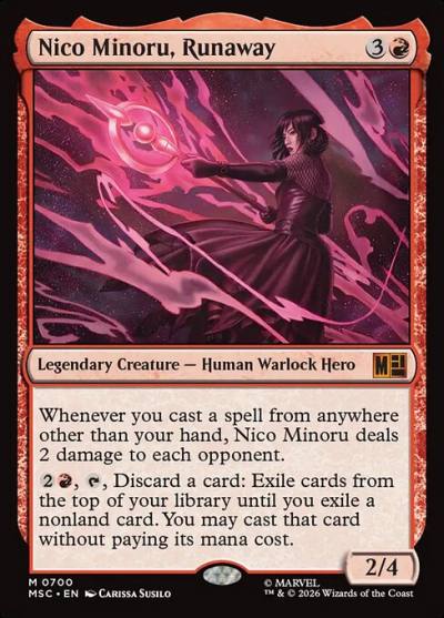 Nico Minoru, Runaway MSC-700 Marvel Super Heroes Commander Magic card