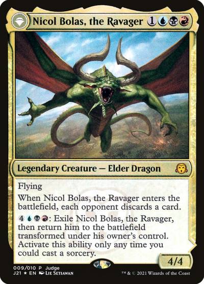 Nicol Bolas, the Ravager // Nicol Bolas, the Arisen PJ21-9 Judge Gift Cards 2021 Magic card