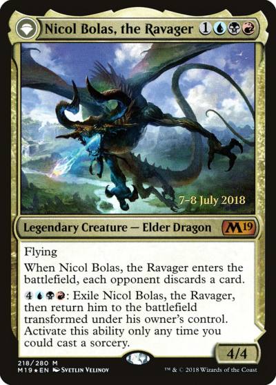 Nicol Bolas, the Ravager // Nicol Bolas, the Arisen PM19-218S Core Set 2019 Promos Magic card