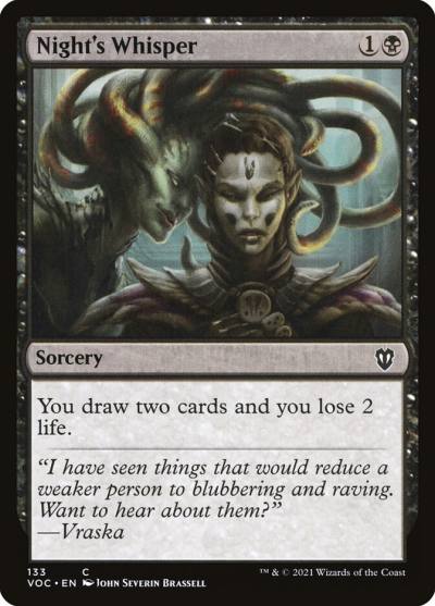 Night's Whisper VOC-133 Crimson Vow Commander Magic card