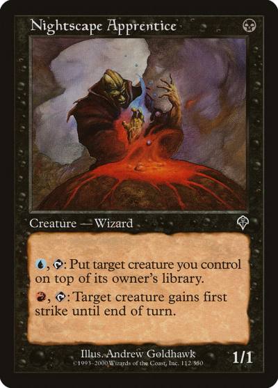 Nightscape Apprentice INV-112 Invasion Magic card