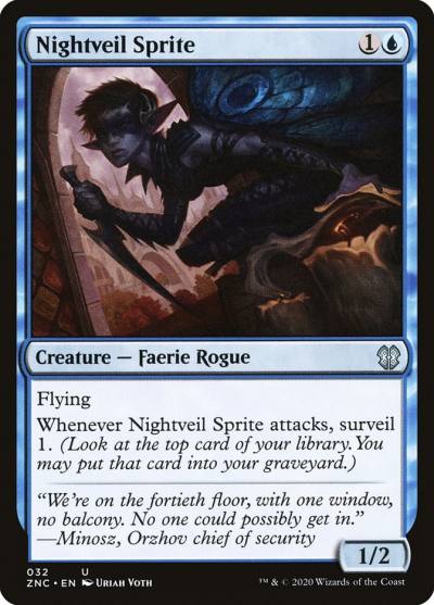 Nightveil Sprite ZNC-32 Zendikar Rising Commander Magic card