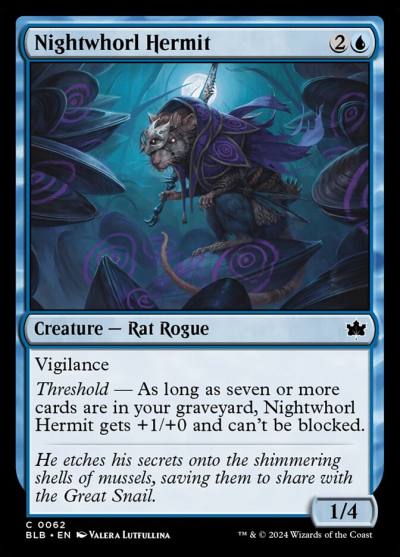 Nightwhorl Hermit 62 Bloomburrow Magic card