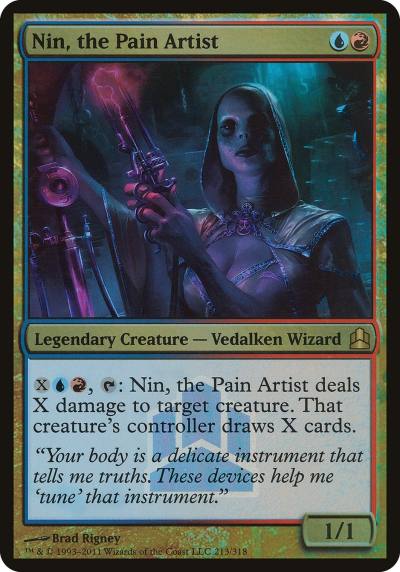Nin, the Pain Artist PCMD-213 Commander 2011 Launch Party Magic card