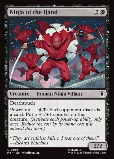 Ninja of the Hand MSH-108 Marvel Super Heroes Magic card