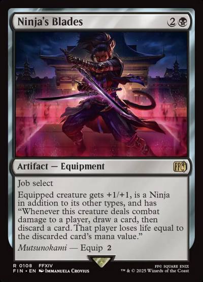 Ninja's Blades FIN-108 Final Fantasy Magic card