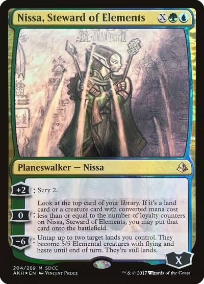 Nissa, Steward of Elements PS17-204 San Diego Comic-Con 2017 Magic card