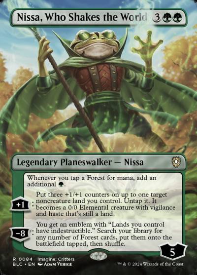 Nissa, Who Shakes the World BLC-84 Bloomburrow Commander Magic card