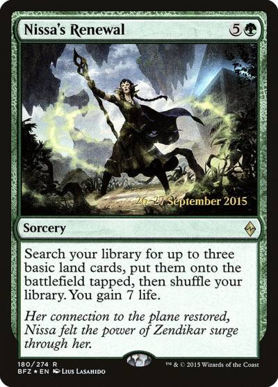 Nissa's Renewal PBFZ-180S Battle for Zendikar Promos Magic card