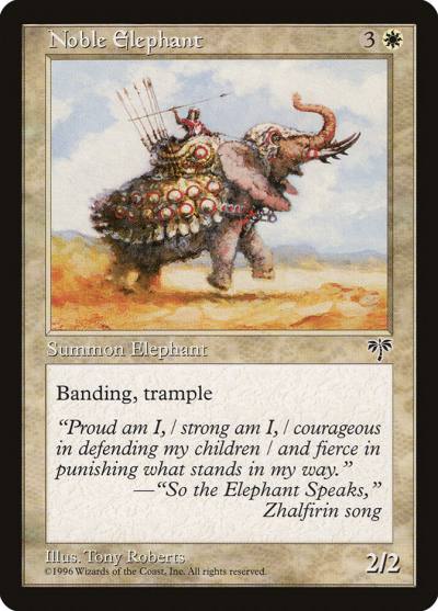Noble Elephant MIR-30 Mirage Magic card