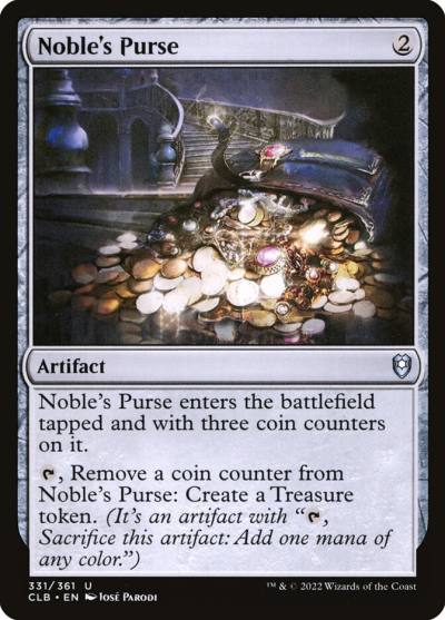 Noble's Purse CLB-331 Commander Legends: Battle for Baldur's Gate Magic card