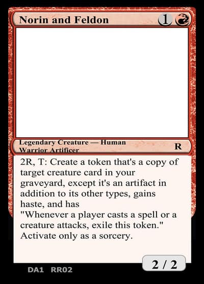 Norin and Feldon RR02 Unknown Event Magic card