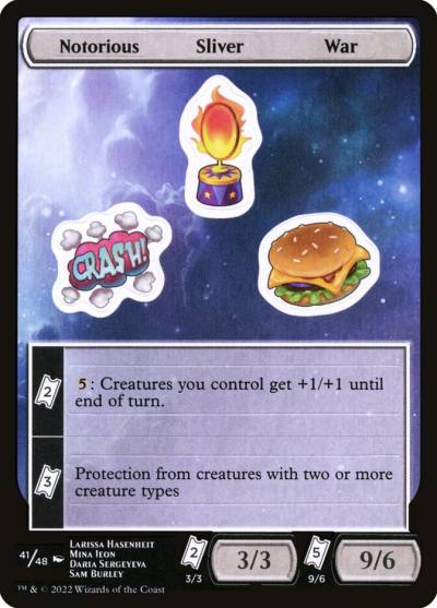 Notorious Sliver War SUNF-41 Unfinity Sticker Sheets Magic card