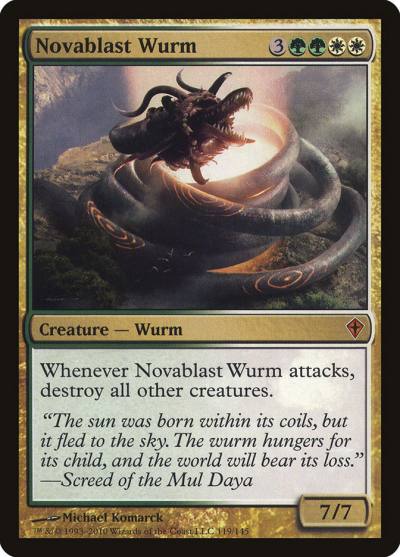 Novablast Wurm WWK-119 Worldwake Magic card