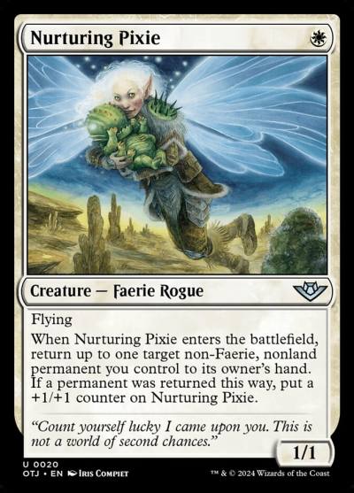 Nurturing Pixie 20 Outlaws of Thunder Junction Magic card