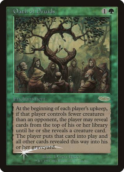 Oath of Druids G01-2 Judge Gift Cards 2001 Magic card