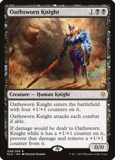 Oathsworn Knight PELD-98P Throne of Eldraine Promos Magic card