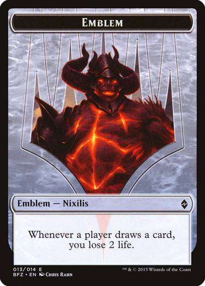 Ob Nixilis Reignited Emblem TBFZ-13 Battle for Zendikar Tokens Magic card