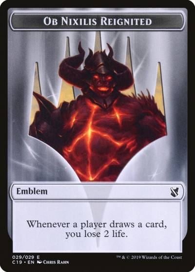 Ob Nixilis Reignited Emblem TC19-29 Commander 2019 Tokens Magic card