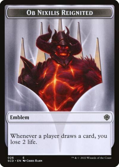 Ob Nixilis Reignited Emblem TSCD-26 Starter Commander Deck Tokens Magic card