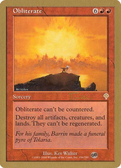 Obliterate WC01-JT156SB World Championship Decks 2001 Magic card