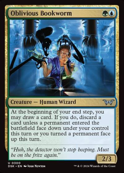 Oblivious Bookworm DSK-300 Duskmourn: House of Horror Magic card