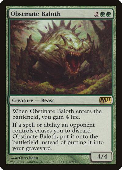 Obstinate Baloth M11-188 Magic 2011 Magic card