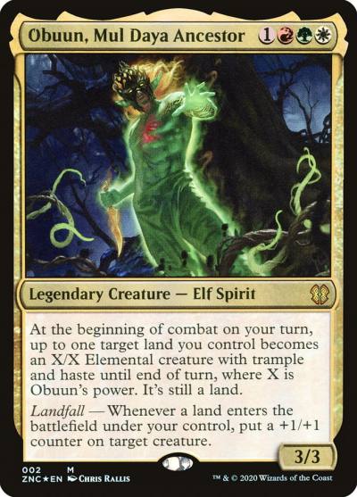 Obuun, Mul Daya Ancestor ZNC-2 Zendikar Rising Commander Magic card