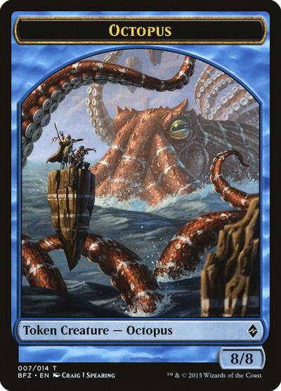 Octopus TBFZ-7 Battle for Zendikar Tokens Magic card