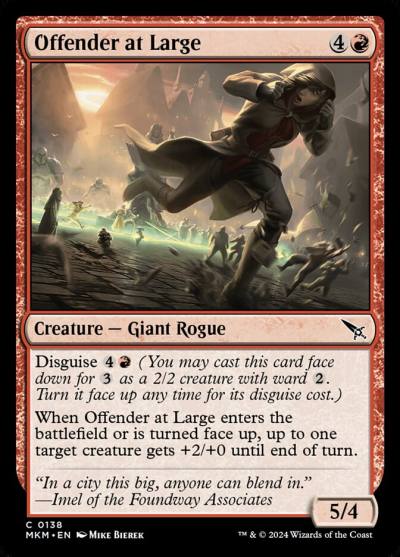Offender at Large 138 Murders at Karlov Manor Magic card