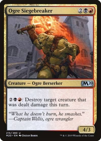 Ogre Siegebreaker 215 Core Set 2020 Magic card