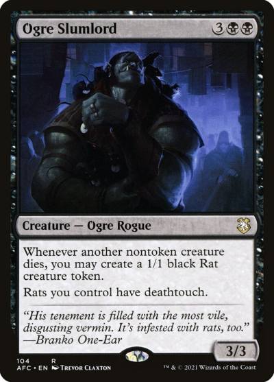 Ogre Slumlord AFC-104 Forgotten Realms Commander Magic card