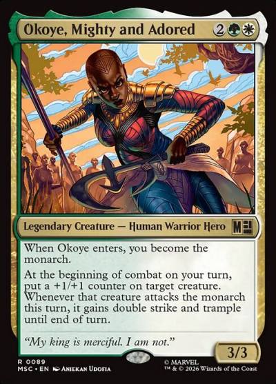 Okoye, Mighty and Adored MSC-89 Marvel Super Heroes Commander Magic card