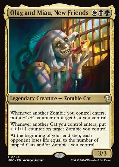 Olag and Miau, New Friends 48 Mystery Booster Commander Edition Magic card