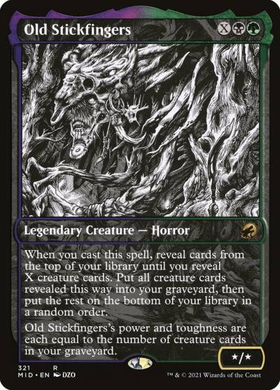 Old Stickfingers MID-321 Innistrad: Midnight Hunt Magic card