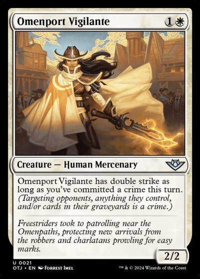 Omenport Vigilante 21 Outlaws of Thunder Junction Magic card