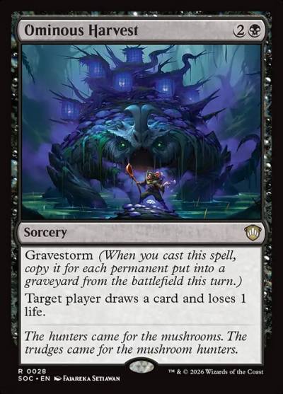 Ominous Harvest SOC-28 Secrets of Strixhaven Commander Magic card