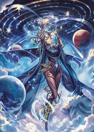 Omniscience // Omniscience AWOE-78 Wilds of Eldraine Art Series Magic card