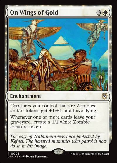 On Wings of Gold DRC-5 Aetherdrift Commander Magic card