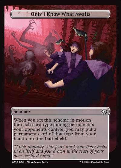 Only I Know What Awaits DSC-350 Duskmourn: House of Horror Commander Magic card
