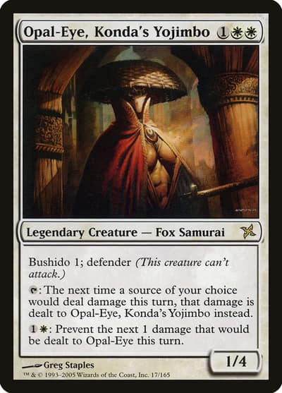 Opal-Eye, Konda's Yojimbo 17 Betrayers of Kamigawa Magic card