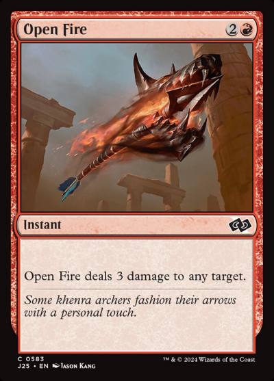 Open Fire J25-583 Foundations Jumpstart Magic card