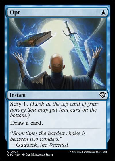 Opt OTC-104 Outlaws of Thunder Junction Commander Magic card
