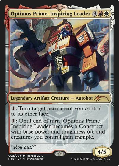 Optimus Prime, Inspiring Leader PH18-2 2018 Heroes of the Realm Magic card