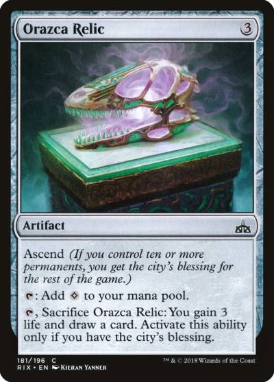 Orazca Relic RIX-181 Rivals of Ixalan Magic card